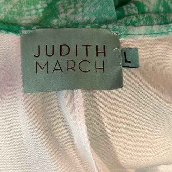 Judith March Green and White Snake Print Dress - Picture 3 of 4